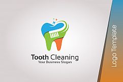Dental Logo Template - Tooth Cleaning Product Image 1