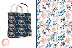 Moonlight Florals patterns, Floral papers AMB-1836 Product Image 5