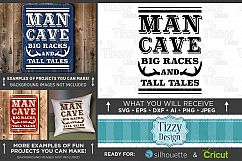 Man Cave Big Racks Tall Tales - Deer HUNTING SVG Files - 852 Product Image 1