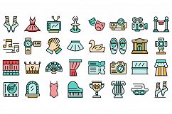 Ballet icons set vector flat Product Image 1