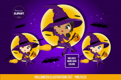 Halloween witch graphics, Halloween illustrations Product Image 2