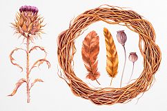 Fall collection. Watercolor. Product Image 8