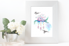 Be Zen Lotus Watercolor Art Product Image 14