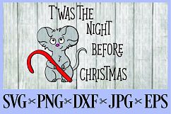 Twas the night before Christmas Mouse SVG PNG EPS DXF JPG Merry Christmas Monogram Frames Product Image 1