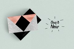 Rose Gold Foil Marble Business Card Product Image 6