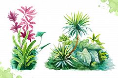 Watercolor tropical leaves set#2 Product Image 6