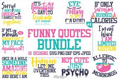 Funny Quotes SVG Bundle, Funny T-Shirt Quotes, SVG, PNG, DXF Product Image 1