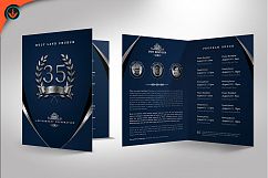Silver Navy Blue Anniversary Program Photoshop Template Product Image 3