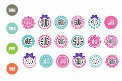 Circle Monogram Frames SVG Product Image 1