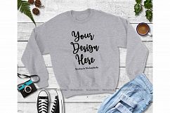 Winter Fall Christmas Sweatshirt Mockup Bundle 5 Colors Set Product Image 4