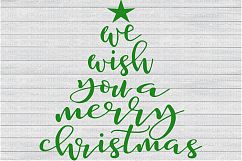 We Wish You a Merry Christmas Tree SVG Product Image 1