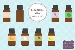 Essential Oil Clipart Digital Art Set - Direct Sales Clipart - Aromatherapy - Natural Product Image 1