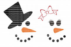 Snowman Woman Christmas SVG Files for Cricut Design Space and Silhouette Studio Template Stencil Cut Files Heat Transfer Vinyl Scrapbooking Product Image 1