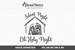 Nativity Scene SVG Christmas - Silent Night Oh Holy Night Product Image 2