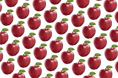 realistic apple hand painting pattern vector Product Image 1