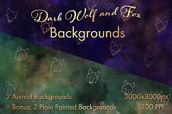Dark Wolf and Fox Backgrounds - Image Set Product Image 1