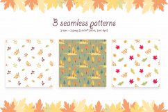 Autumn woodland. Vector animals and plants. Product Image 6