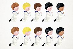 Watercolor 1st Communion Clipart, 1st Communion Clip Art Product Image 3