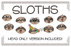 Animal Clipart-Sloth Clipart-Emotions Clipart-Cartoon-Sticker Clipart-Digital-Sloth-Sloth Art-Funny-Digital Sloth-Sloth Drama-Commercial Product Image 2