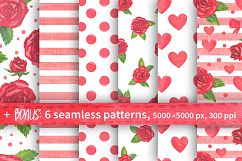 Rose Garden Watercolor Clipart Product Image 5