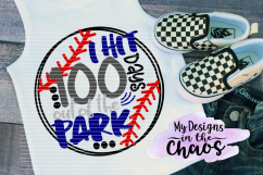 100 days of School SVG | School SVG | Baseball SVG | Silhouette | Cricut | PNG DXF EPS Product Image 1