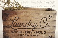 Laundry Company Sign | Wash Dry Fold | SVG Cut| PNG Print Product Image 4