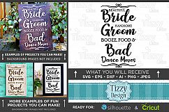 Beautiful Bride Handsome Groom Booze Wedding SVG File - 5518 Product Image 2