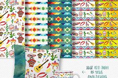 Cinco de Mayo Watercolor Illustrations &amp; Patterns Product Image 6