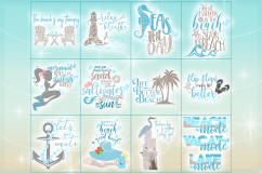 Summer Vacation at the Beach Quote Bundle SVG DXF EPS PNG Product Image 2