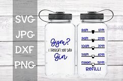 Gym? I thought you said Gin, water tracker, svg Product Image 1