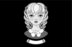 Girl. Avatar. Ash and blue hair.  Product Image 2