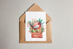 Tiny Birds - Watercolor Clip Art Set Product Image 14