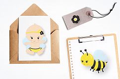 Baby bee graphics and illustrations Product Image 5