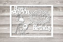 Have a Super HERO birthday papercutting templates|BOY and GIRL|PNG/PDF/SVG/DXF formats Product Image 3