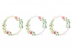 Watercolor Floral Geometric Frames Product Image 9