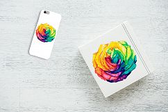 Hand drawn rainbow rose Product Image 3