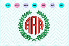 Laurel Wreath Machine Embroidery Design -INSTANT DOWNLOAD Product Image 1