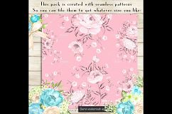 100 Seamless Wedding Valentine Rose Flower Digital Papers Product Image 2