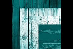 42 Teal Wood Texture Digital Papers, Barn Wood Papers Product Image 3