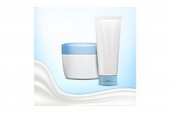 Baby Cosmetics Creative Promotional Banner Vector Product Image 1