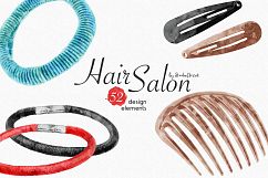 Hair Salon Watercolor Illustrations Product Image 3