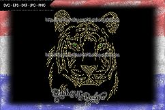 Hotfix rhinestone SS10 tiger pattern, rhinestone pattern Product Image 2
