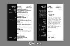 Black White Elegant Resume / CV  Product Image 2