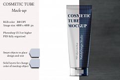 Cosmetic tube mockup. Transparent lid. Product mockup. Product Image 1