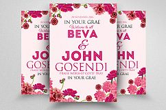 Floral Wedding Invitation Flyer Product Image 1