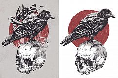 Crow on Skull Product Image 2