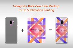 Samsung Galaxy S9 plus 3D Case Design Mockup Back View Product Image 1