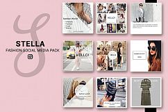 Fashion Social Media Pack, Social Media Bundle, 20 Square Social Media Templates, Instagram Template Pack, Social Media Graphics Pack Product Image 1