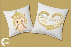 Christmas Critters, Christmas animals clipart, graphics, illustrations AMB-1526 Product Image 4