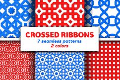 Crossed ribbons. Seamless patterns Product Image 1